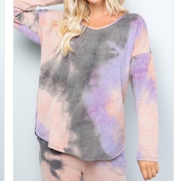 🌪MAUVE CHARCOAL FRENCH TERRY JOGGERS - Picture 6 of 6